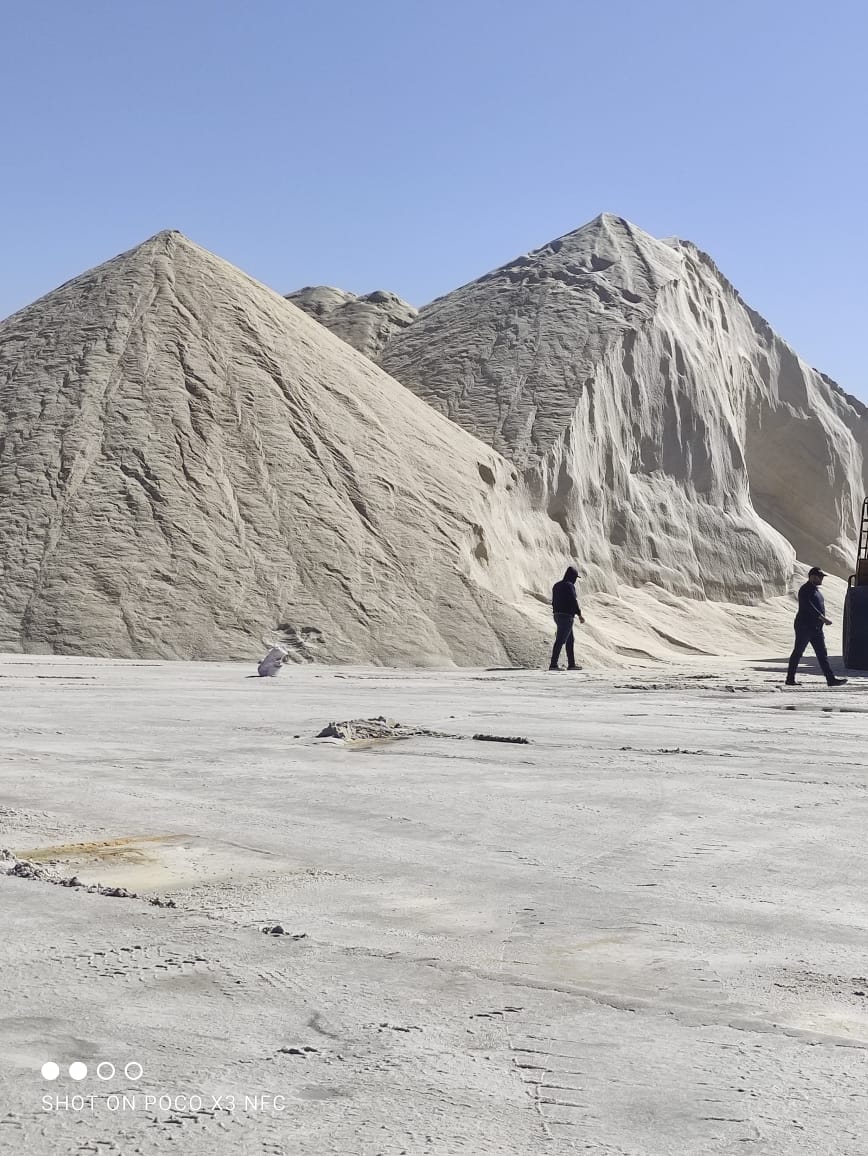 Bulk salt stockpile yard